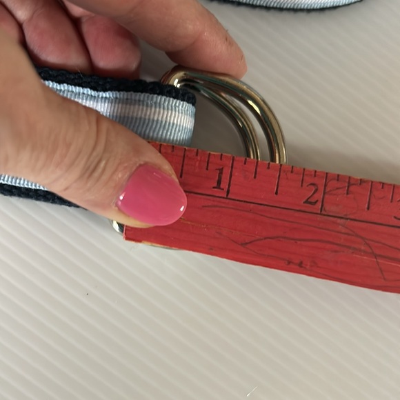 Vineyard Vines Light Blue Canvas D-Ring Belt